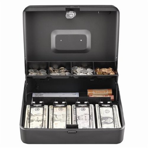 STEELMASTER Tiered (Cantilever) Cash Box, Gray, 2216194G2 (Certified Refurbished) - Thumbnail 3