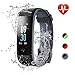 LETSCOM Fitness Tracker, Heart Rate Monitor IP68 Waterproof Color Screen Smart Watch, Activity Tracker Sleep Monitor Step Calorie Counter Pedometer Watch for Women Men Kids