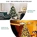 KINGWILL 2-in-1 Gold Glittered 5 Point 9.8 Inch Star Tree Topper with Snowfall LED Lights and Snowflake Projector, Night Light for Christmas Nursery Indoor Decoration
