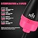Hot Air Brush, Blow Dryer Brush, One Step Hair Dryer & Volumizer, Ceramic Electric Blow Dryer, 3 in1 Styling Brush Styler (Black/Pink)