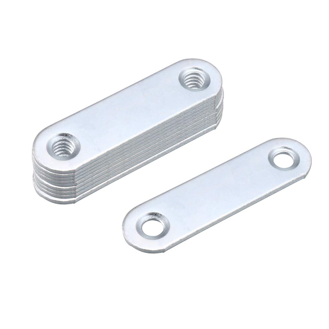 Sourcingmap 45mmx12mm Flat Bracket Straight Mending Plate Repair Fixing Connector 10pcs