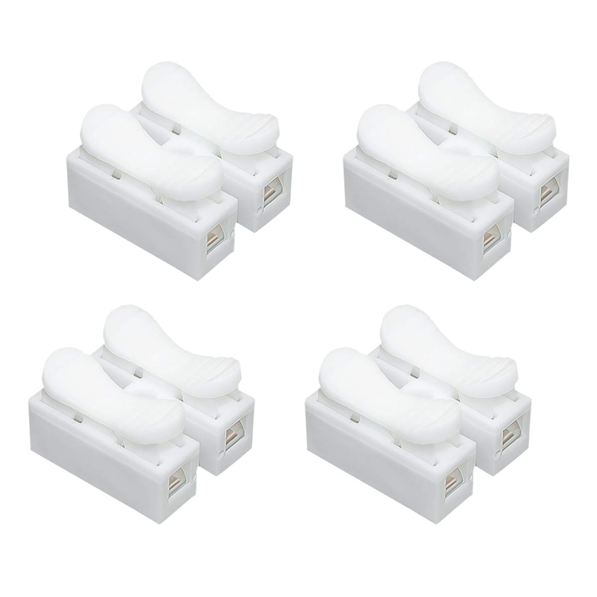 Ulable 30pcs White No Solding Welding Quick Cable Wire Connector No Screw Terminal Spring Clamp (2 bit)