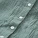 YANG-YI Clearance Women Cotton Solid Long Sleeve Shirt Casual Loose Blouse Button Down Tops (3XL, Green)