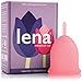 Lena Menstrual Cups, Reusable Period Cup, Tampons,Period Underwear and Menstrual Pads Alternative, Feminine Care, FSA HSA Eligible, Silicone Menstrual Cup, Made in USA, Super Heavy Flow, Large, Pink