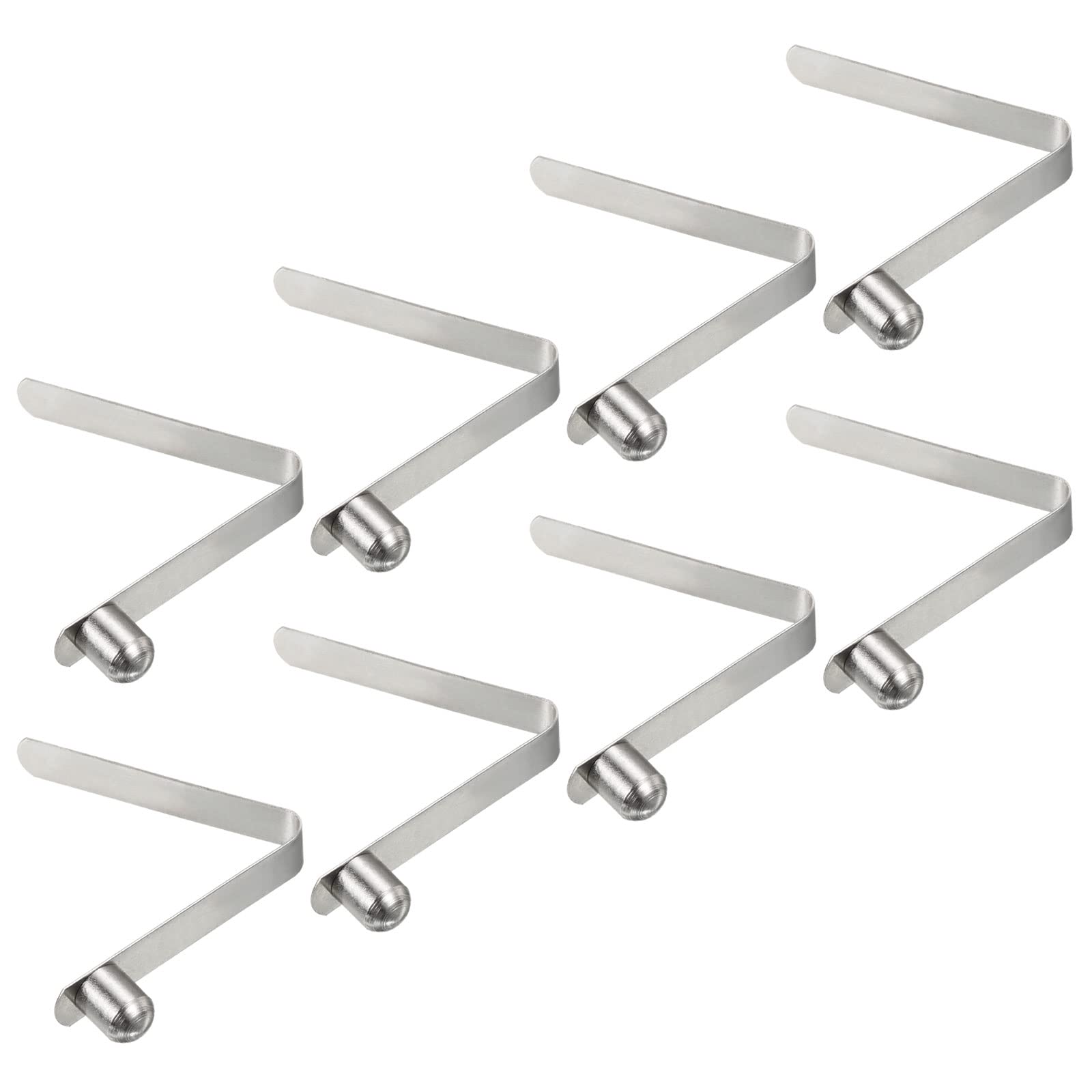 PATIKIL 8x6.5mm Kayak Paddle Snaps, 8 Pack Pole Push Button Spring Clips Steel Solid Button Locking Tube Single Pin for Camping Awning Tent Pole