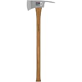 Truper Pulaski Axe, 3.5 lb Forged Steel Head, 35-Inch American Hickory Wood Handle, Dual-Purpose Grub Hoe and Chopping Blade, Heavy-Duty Forestry &amp; Firefighting Tool (Model PU-3-1/2M / 14966)