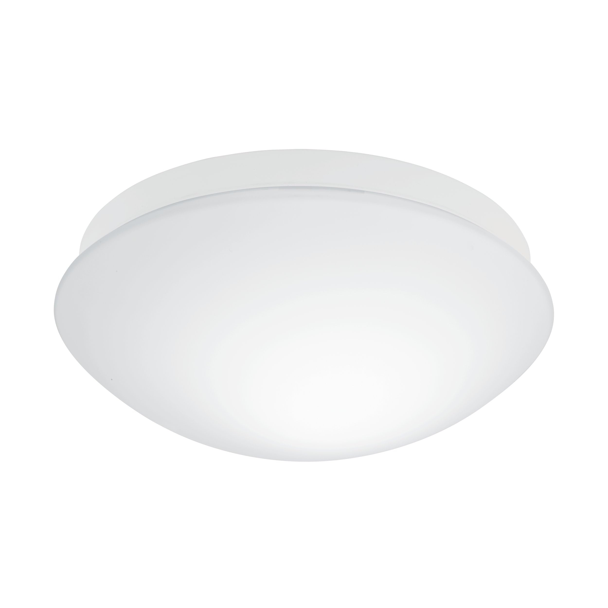 Eglo Ceiling Light Bari-M, Ceiling Lamp with Motion and Daylight Sensor, Bathroom Light Made of Glass and Plastic in White, Hallway Ceiling Lamp with E27 Socket, IP44