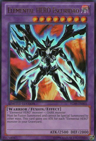 Yu-Gi-Oh! - Elemental HERO Escuridao (YG09-EN001) - GX Manga Promos Series 9 - Limited Edition - Ultra Rare