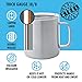 16 oz Stainless Steel Mug: Double Walled Metal Camping Mug with Lid - Vacuum Insulated Steel Coffee Mug with Handle for Outdoors, RV, Boating, Hiking, Campfire - Durable, Shatterproof