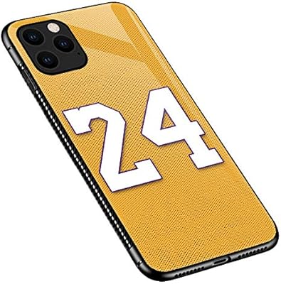 Amazon Com Iphone 11 Case Yellow No 24 Jersey Iphone 11 Cases For Girls Boys Pattern Design Shockproof Non Slip Tempered Glass Case For Apple Iphone 11