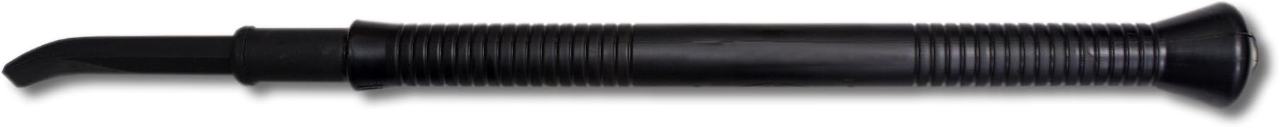 Nupla 34016 Black Steel Curved Single End Pry Bar with Striking Face and Solid Nuplaglas Composite Handle, 35-1/2" Length