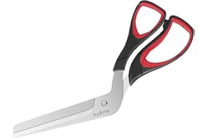 Pizza Scissors, Pizza Cutter with Ultra Sharp Detachable Blade and Ergonomic Soft Grip, 10.3Inch, Black&Red