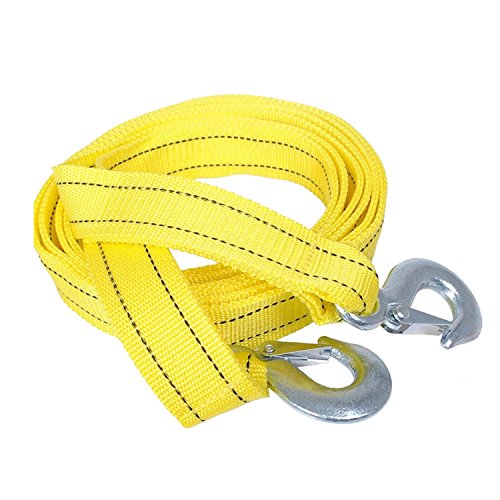 5 Ton 4 Meter Car Tow Strap with Hooks Nylon Car Tow Cable Towing Pull Strap Rope - Thumbnail 4