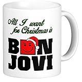 Funny Bon Jovi Coffee Mug - Awesome White Mug Made of Ceramic, Twin Side for Christmas Gift - Tee Shirt Galaxy