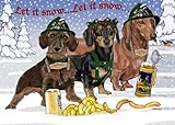 Dachshund Christmas Cards Wonderland : 10 Holiday Cards with Envelopes