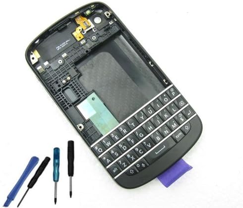Replacement Full Housing Keypad Cover &amp; Frame for Blackberry Q10 Black+tools