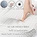 vivamoos Shower Bath Sponge & Ergonomic Bathtub Pillow, Supports Spa Pillow for Head and Back, Comfy Hot Tub Pillow with Mesh Cushion for Jacuzzi Bubble Soaking Bath at Home and Hotel, Pure White