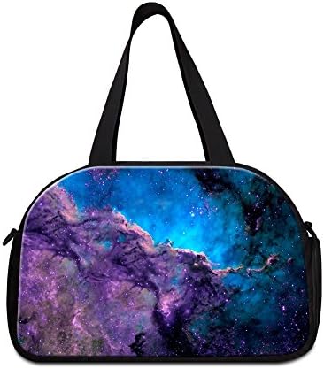 Dispalang Galaxy Design Travel Bag for Women Cool Mens Gym Bag Shoulder Duffle Bag