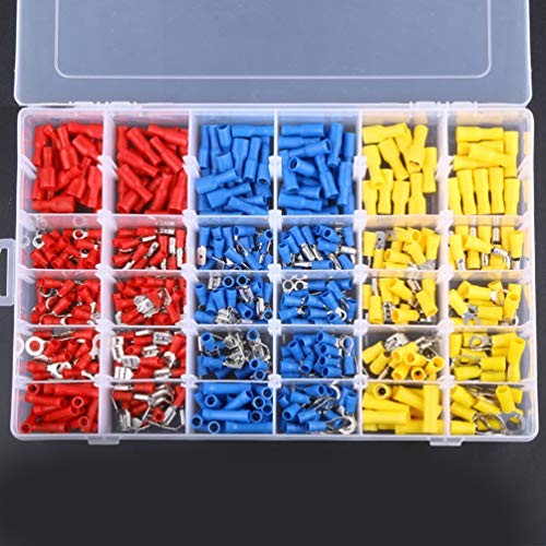 480Pcs Cold-Pressed Terminal Kit, Wire Connectors with Box Durable Moisture Proof Tinned Copper Cable Lugs Welding Cable for Electrical Equipment - Thumbnail 3