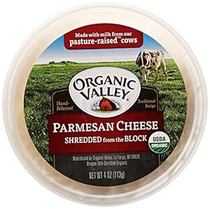Organic Valley, Organic Shredded Parmesan Cheese, 4 Ounces: Amazon.com