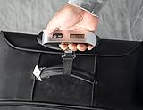 iSunnao NS-14 Portable Digital Luggage Scale - Handheld Weigh Scale for Airline - 110 LBs / 50 Kg Electronic Travel Scale for Baggages with Tare Function - Auto Power Off - Gadget for Travelers