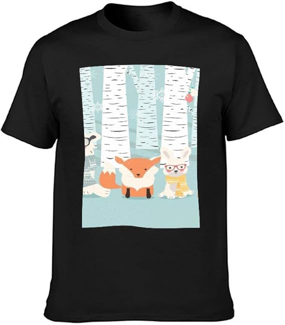 Amazon Tシャツ レディース 動物柄 熊 狐 兎 半袖綿 人気 Tシャツ カットソー 通販