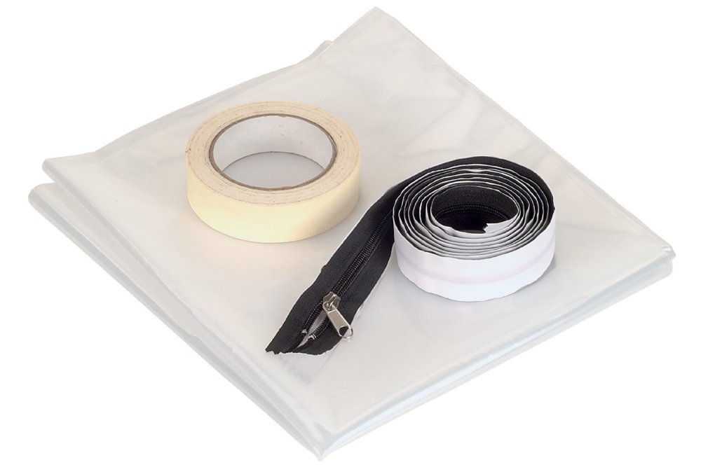 wolfcraft Tape & Zip Door Set, 3 pcs. I 4005000 I Dust protection device