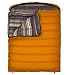TETON Sports 2-Person Mammoth 0 Degree Double Winter Sleeping Bag - Queen-Size Cold-Weather Sleeping Bag with Full-Length Zippers - Double-Layer Camping Accessory for Tent Campers, 0˚F, Orange Taffeta