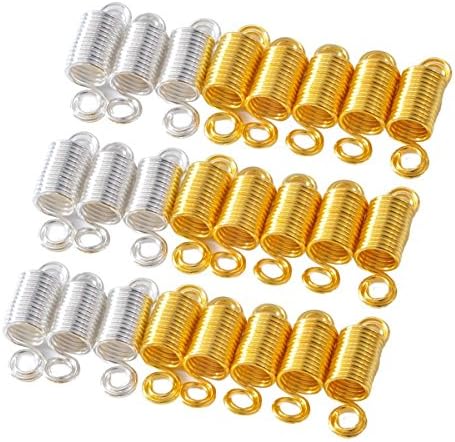 Vivipa Aluminum Hair Coil Dreadlocks Braiding Beads Wig Jewelry Ring African Twisted Braid Spring Braid Hollow Braided Hair Rings (20 pieces 13 laps)