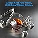 zanmini Stainless Steel Reusable Ice Cubes, Metal Whiskey Stones, Whiskey Rocks Chilling Stones with Tongs for Wine - Whiskey Stones Gift Set (Set of 8)
