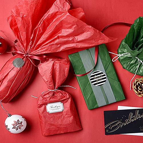 MOMONI Premium 200 Sheets 20" x 20" Christmas Tissue Paper Bulk (Red, Green, White) for Tissue Paper Christmas Gift Wrapping for Gifts, Wine Bottles, and Christmas Gift Decoration. - Thumbnail 3