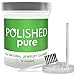 Polished All-Natural Jewelry Cleaner, Professional Clean in 2-Minutes! No Ammonia Jewelry Cleaning Solution, Brush + Tray | Made in USA, Safe on Skin + Diamond Ring, Sapphire + Gold Jewelry Cleaners