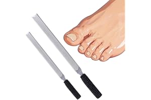 IDOU 2 Pieces Toe Nail Files for Thick Nails,Stainless Steel, 4 Sides for Men Seniors & Dogs