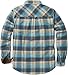 CQR Men's Flannel Long Sleeved Button-Up Plaid All-Cotton Brushed Shirt, Corduroy Lined(hof110) - Sage, X-Large
