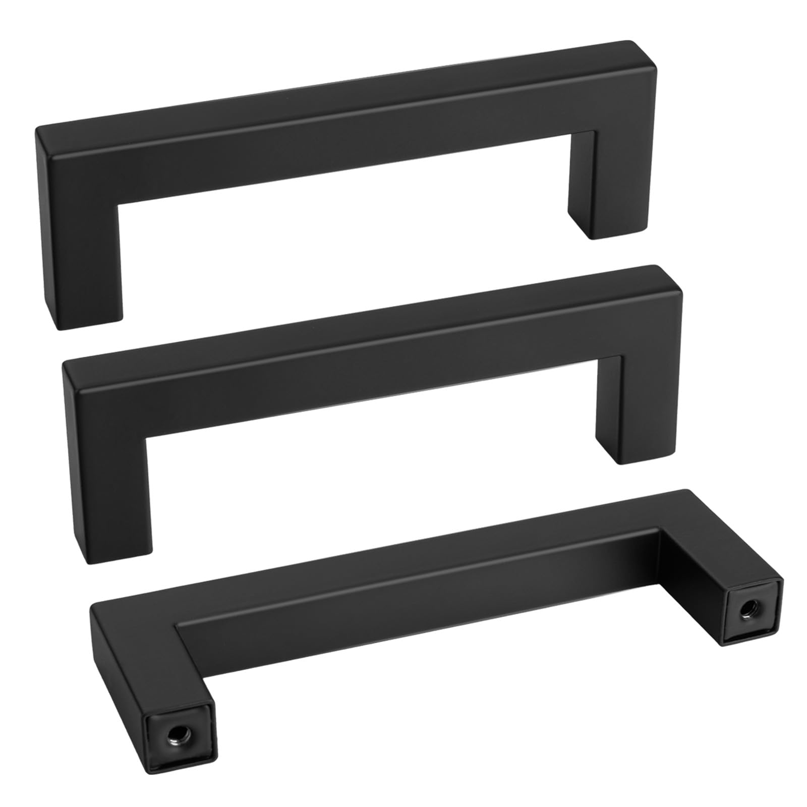 Photo 1 of goldenwarm 10 Pack 3-3/4 inch Black Square Bar Cabinet Pull - Drawer Pulls Cabinet Handle Stainless Steel Modern Hardware for Kitchen and Bathroom Cabinets Cupboards