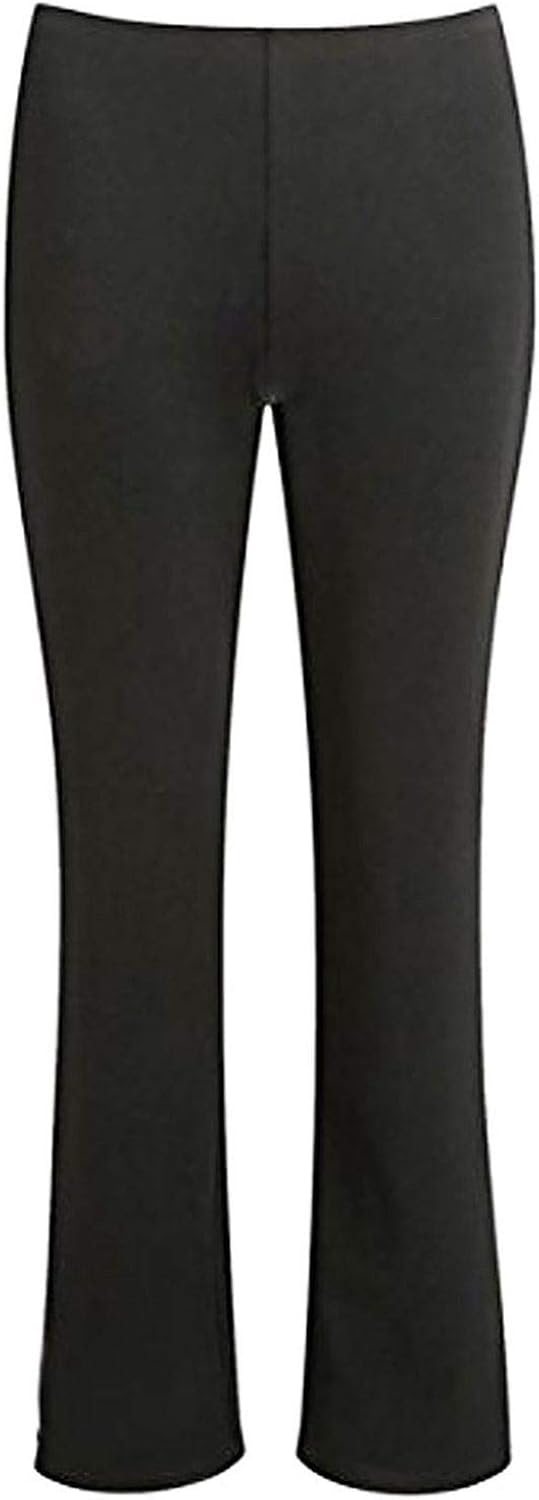 black bootleg pull on trousers