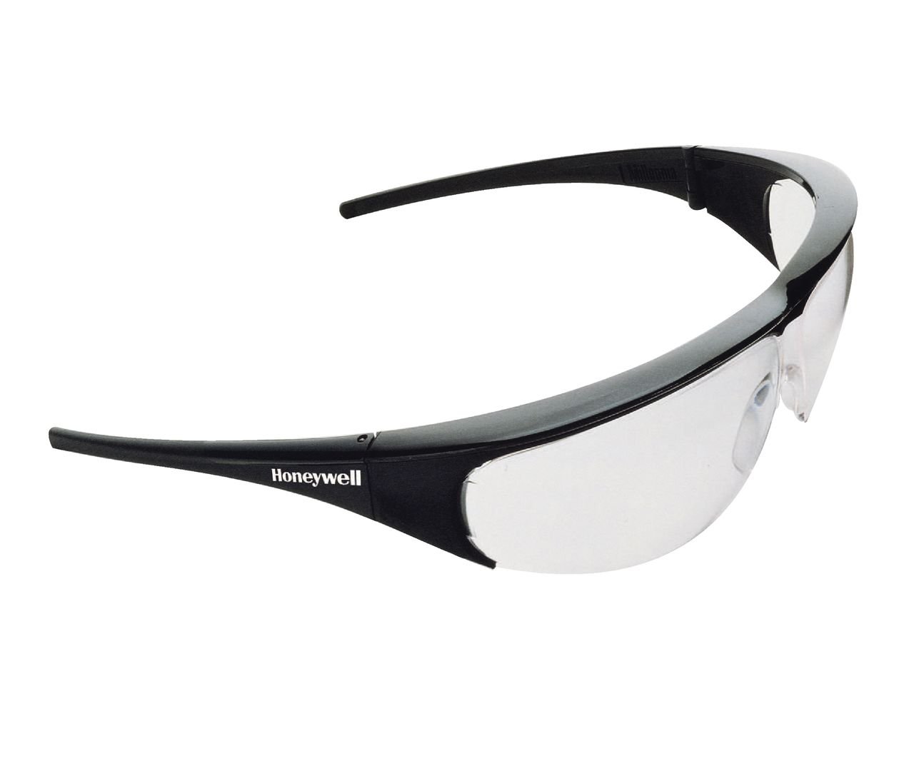 Honeywell 1000001 Millennia Safety Eyewear Black Frame with Clear Anti-Scratch Polycarbonate Lens, Adjustable, Breakaway Flexicord Retainer, Balanced Fit (1 Piece) — image 1