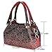TINKSKY Classic Fashion Tote Handbag Leather Shoulder Bag Perfect Large Tote Ls1195 (Grey) (Red)