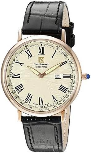 Steinhausen Men's GWL493RGLA Dunn Luxe Analog Display Swiss Quartz Black Watch