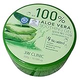 3w Clinic 100% Aloe Vera Soothing Gels Moisturizers Facial Skin Body Care Cosmetics