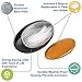 Lumitronics RV 12V LED Oval Porch Utility Light - Clear & Amber Lenses - For Motorhomes, Campers, Trailers, 5th Wheels (Black)