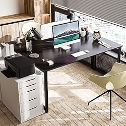 Coleshome 55 Inch Computer Desk, Modern Simple
