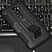 Customerfirst - Rugged Impact Armor Hybrid Kickstand Cover with Belt Clip Holster Case for LG Leon C40 (MetroPCS) / LG Power L22C (Straight Talk) (ARMOR BLACK)