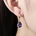 14K Gold Plated Teardrop Cubic Zirconia Dangle Earrings For Womens Best Gift (2 Pairs)