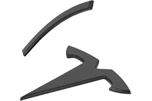 NANAHOLY 2025 Model 3 Front Logo Cover for Tesla Model 3 2024 Highland ABS Front Logo Sticker Matte Black