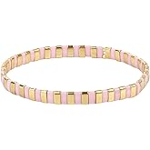 KELITCH Women Pearl Bead Stackable Stretch Bracelets Women Handmade Friendship Bracelets