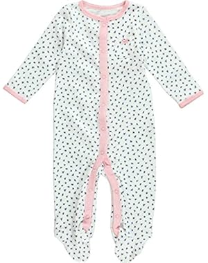 Baby Girls' Print Footie (Baby) - White/Pink - 6 Months