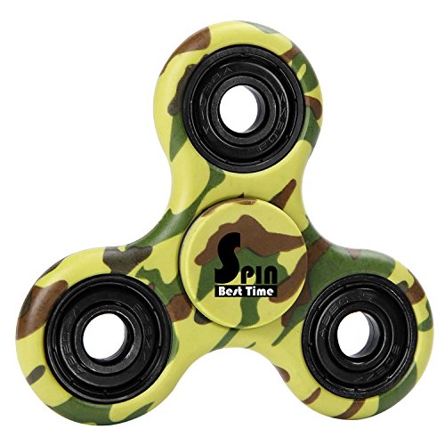 Best Time Spin Tri Fidget Spinner Metal EDC Finger Hand Toy, Perfect for Children and Adults Time Killer, ADHD Focus Anxiety Relief (Green)