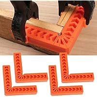 4 Pcs 90 Degree Positioning Squares Clamp, Assist Positioning Squares L Type Plastic Right Angle Holders Auxiliary Locator Co