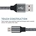 Sundix Micro USB Cable, 3 Pack 6FT High Speed Nylon Braided USB 2.0 A Male to Micro B Sync and Charge Cable Cord for Android Devices, Samsung Galaxy, Sony, Motorola and More (Black)